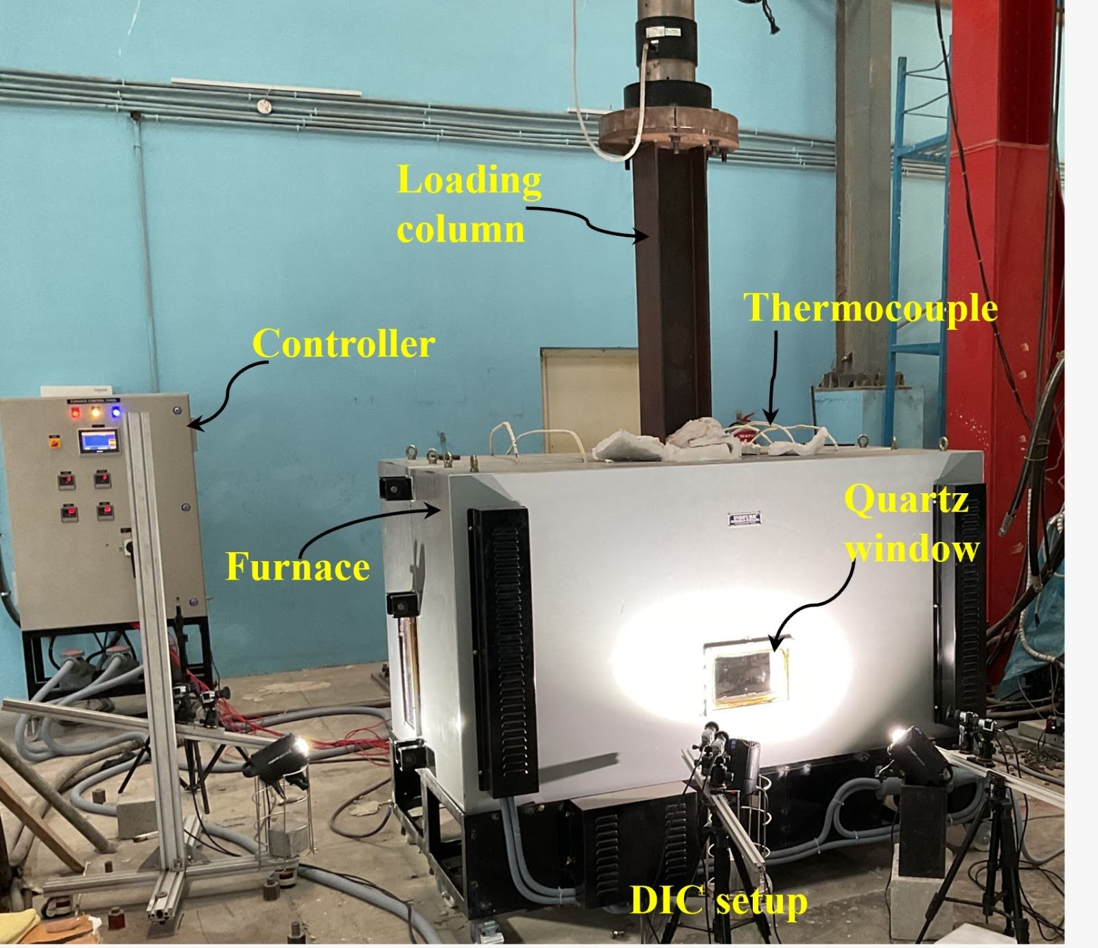 The Structural Steel Research Group has developed a furnace to carry out tests to quantify fire rating at temperatures reaching up to 1200°C Image: SSRG